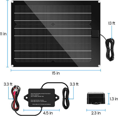 Chargeur de batterie de voiture solaire pour véhicule de tourisme 15W 12V