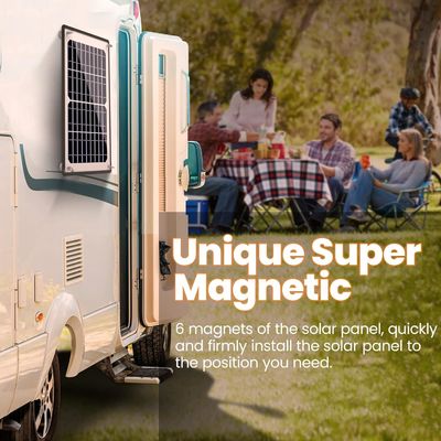 10W 12V Chargeur de batterie solaire magnétique