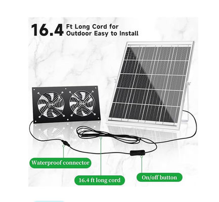 Kit de panneaux solaires extérieurs FTB20 Alimenté par ventilateur d'échappement pour poulailler IP65 étanche