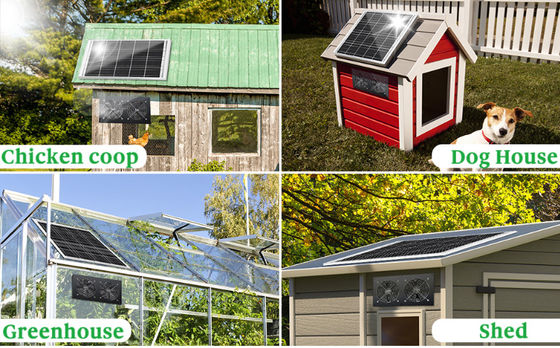 Kit de panneaux solaires extérieurs FTB20 Alimenté par ventilateur d'échappement pour poulailler IP65 étanche