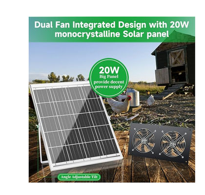 Kit de panneaux solaires extérieurs FTB20 Alimenté par ventilateur d'échappement pour poulailler IP65 étanche