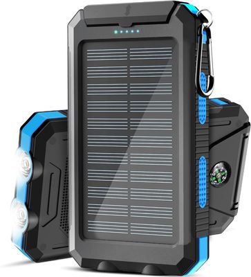 38800mAh Banque d'alimentation solaire USB étanche pour le camping en plein air