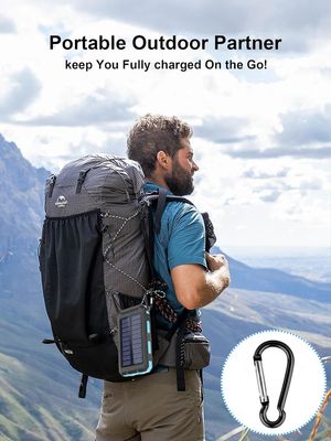 38800mAh Banque d'alimentation solaire USB étanche pour le camping en plein air
