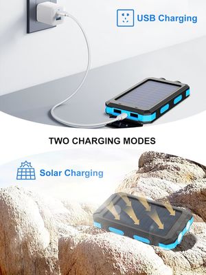 38800mAh Banque d'alimentation solaire USB étanche pour le camping en plein air