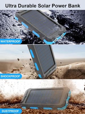 38800mAh Banque d'alimentation solaire USB étanche pour le camping en plein air