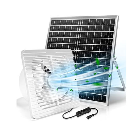 Ventilateur sans pinceau blanc monocristallin mini panneau solaire kit 30W 8 &quot;