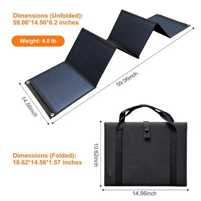 Panneau solaire pliable à haut rendement 60W avec USB 5V pour le camping, téléphone cellulaire